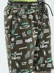 Monte Carlo Boys Mid Rise Relexed Fit Printed Regular Shorts