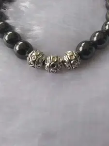 Sukhad Hematite Beaded Protection & Grounding Charm Elasticated Bracelet