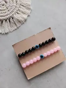 Sukhad Women Set of 2 Evil Eye Couple Bracelets