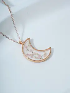 Bishty Fashion Gold-Plated Floral Pendants with Chains