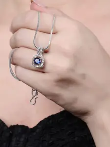 PUJVI Square Pendants with Chains