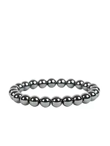 Sukhad Hematite Beaded Elasticated Bracelet