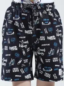 Monte Carlo Boys Printed Relaxed Fit Outdoor Shorts