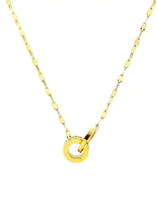 ARTKLIM Gold-Plated Circular Pendants with Chains