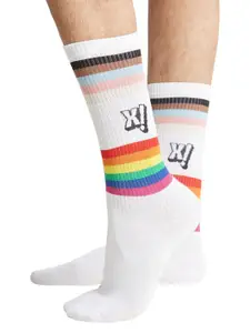 Socksxpress Men Pack Of 2 Patterned Calf-Length Black Socks