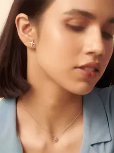 SHAYA Counting Stars Earrings & Necklace Matching Set Crafted In 925 Silver