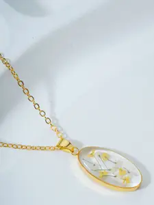Bishty Fashion Gold-Plated Floral Pendants with Chains