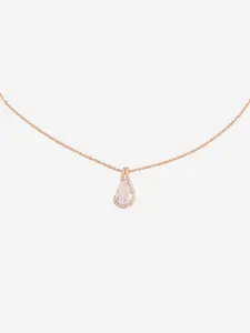Kushal's Fashion Jewellery Rose Gold-Plated Contemporary Pendants with Chains