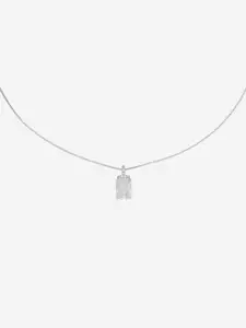 Kushal's Fashion Jewellery Rhodium-Plated Contemporary Pendants with Chains