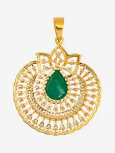 Kushal's Fashion Jewellery Gold-Plated Cubic Zirconia-Studded Contemporary Pendant