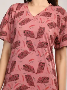 Duchess Women Pack Of 2 Printed Half Sleeve Oversized Nightdress