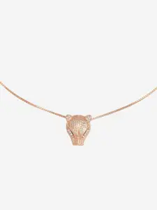 Kushal's Fashion Jewellery Rose Gold-Plated Contemporary Pendants with Chains