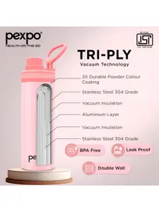 Pexpo Pink Single Stainless Steel Water Bottle