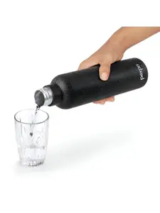 Pexpo Black Single Stainless Steel Water Bottle