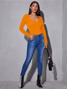 AAHWAN Women Solid Casual Cotton Top