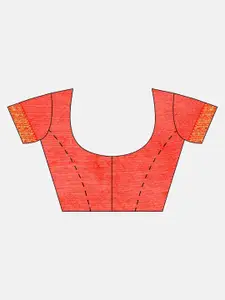 Geroo Jaipur Hand Dyed Blue & Orange Bandhani Silk Saree