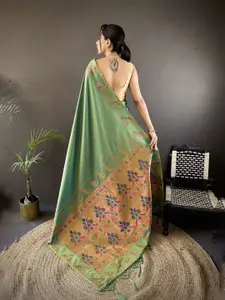LeeliPeeri Designer Woven Design Zari Silk Blend Paithani Saree