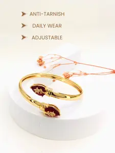 Anouk 18k Gold-Plated American Diamond Kada Bracelet