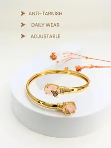 Anouk 18k Gold-Plated American Diamond Kada Bracelet