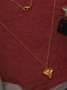 Anouk Gold-Plated Contemporary Pendants with Chains