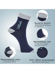 MJE Unisex Pack Of 5 Printed Anti-Odour Ankle-Length Socks