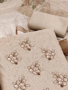 Peachmode Embroidered Organza Unstitched Dress Material