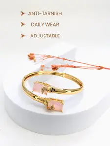 Anouk 18k Gold-Plated American Diamond Kada Bracelet