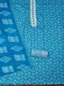 KALINI Floral Printed Unstitched Dress Material