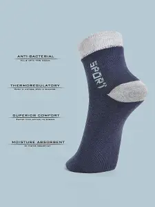 MJE Unisex Pack Of 5 Printed Anti-Odour Ankle-Length Socks