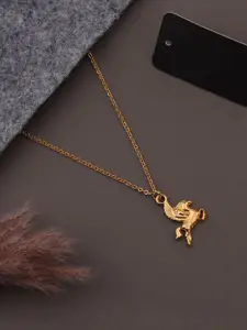 Anouk Gold-Plated Unicorn Shaped Pendants with Chains