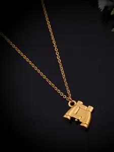 Anouk Gold-Plated Contemporary Pendants with Chains