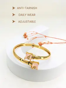 Anouk 18k Gold-Plated American Diamond Kada Bracelet