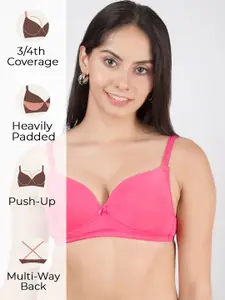 DressBerry Pack Of 2 Medium Coverage Heavily Padded T-shirt Bra