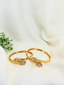 Anouk 18k Gold-Plated American Diamond Kada Bracelet