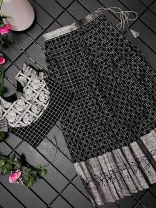 FASHION STROM Girls Woven Design Round Neck Lehenga & Choli