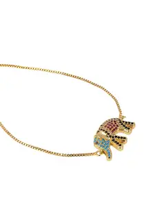 CORSICA Women Brass Enamelled Gold-Plated Charm Bracelet