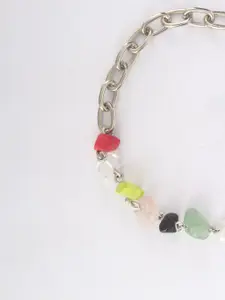 CORSICA Women Brass Silver-Plated Charm Bracelet