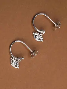 PALMONAS 92.5 Sterling Silver Mystic Eye Charm Contemporary Drop Earrings