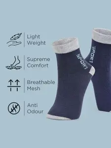 MJE Unisex Pack Of 5 Printed Anti-Odour Ankle-Length Socks