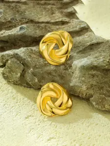 Estailo fashion Golden Gold-Plated Contemporary Studs