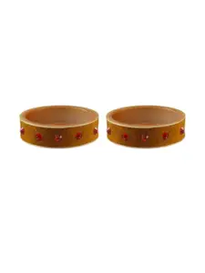 Vidhya Kangan Brown Stone Stud Acrylic Bangle