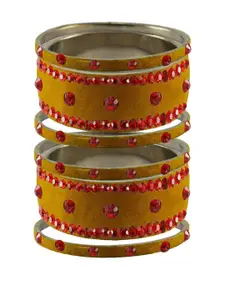 Vidhya Kangan Brown Stone Stud Brass Bangle