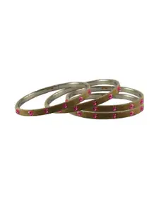 Vidhya Kangan Cream Stone Stud Brass Bangle