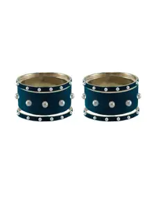 Vidhya Kangan Voilet Moti Stud Brass Bangle