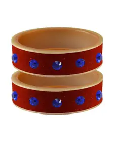 Vidhya Kangan Orange Stone Stud Acrylic Bangle
