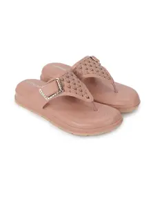 ORTHO JOY Women Pink Flip Flops