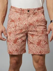 Celio Men Floral Printed Mid-Rise Shorts