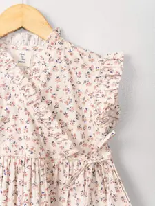 Sangria Girls Printed Pure Cotton Top With Trousers