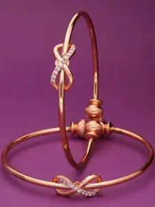 Anouk Gold-Plated Bangle & Necklace Set