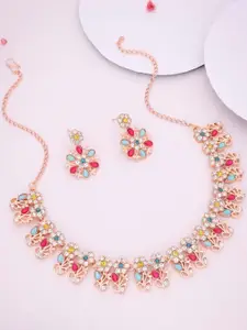 Anouk Gold-Plated Earring & Necklace Set